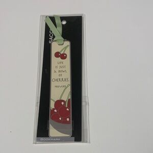 Cherry Themed Bookmark with Quote